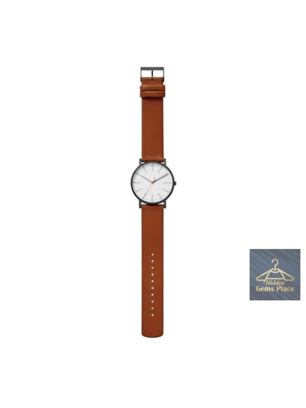 Minimalist Stainless Steel Quartz Watch with Leather Strap